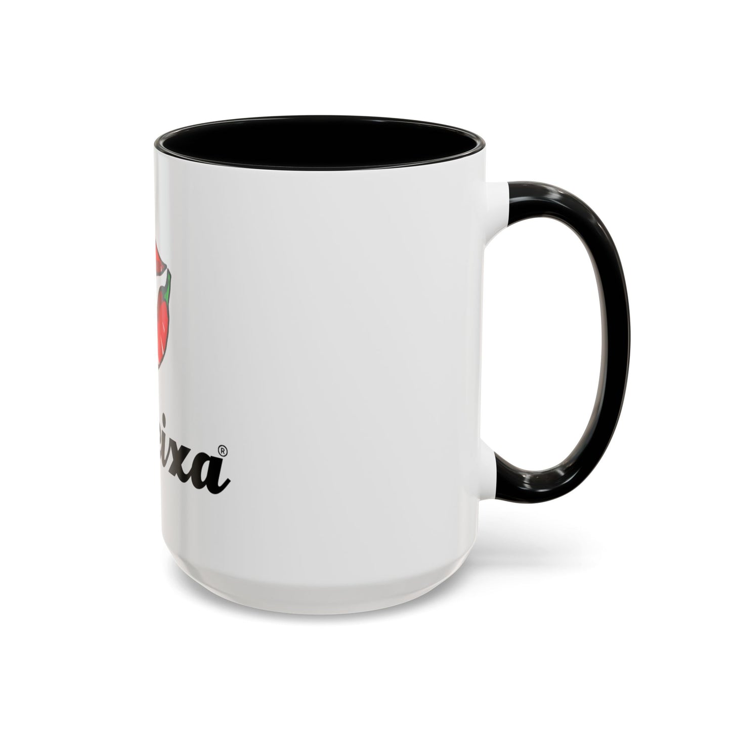 Maleixa Kiss Coffee Mug — White Accent Ceramic Mug with Red Lip Graphic (11/15oz)