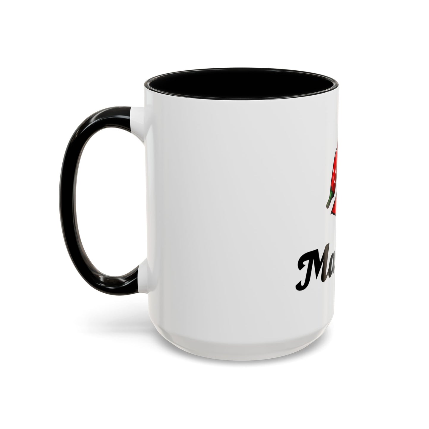 Maleixa Kiss Coffee Mug — White Accent Ceramic Mug with Red Lip Graphic (11/15oz)
